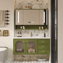 Internet Celebrity Pull-Out Faucet French Accessible Luxury Bathroom Cabinet Combination Ceramic Integrated Modern Simple Wash Paint Wash Basin Internet Celebrity Pull-Out Faucet French Accessible Luxury Bathroom Cabinet Combination Ceramic Integrated Modern Simple Wash Paint Wash Basin