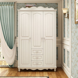 Korean-Style Wardrobe Bedroom Two-Door Storage Cabinet Three-Door Pastoral White Combination Wardrobe Modern Simple Four-Door Large Wardrobe Korean-Style Wardrobe Bedroom Two-Door Storage Cabinet Three-Door Pastoral White Combination Wardrobe Modern Simple Four-Door Large Wardrobe
