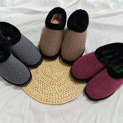 Handmade pure cloth sherpa finished cotton shoes non-slip winter heel plus velvet warm tendon bottom indoor and outdoor home shoes Handmade pure cloth sherpa finished cotton shoes non-slip winter heel plus velvet warm tendon bottom indoor and outdoor home shoes