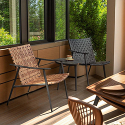 Balcony Table and Chair Set, Three-Piece Combination, One Table and Two Rattan Chairs, Suitable for Guesthouses, Leisure, Outdoor Waterproof Area Balcony Table and Chair Set, Three-Piece Combination, One Table and Two Rattan Chairs, Suitable for Guesthouses, Leisure, Outdoor Waterproof Area