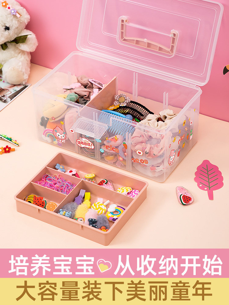 Healvian Porta Elastici Per Capelli A Torre – Organizer Trasparente Per Scrunchie, Fasce E Gioielli