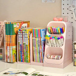 Desktop Book Storage Box Book Stand Bookshelf Desk Stationery Pen Holder Kidsren's Girl Study Table Student Storage Rack Desktop Book Storage Box Book Stand Bookshelf Desk Stationery Pen Holder Kidsren's Girl Study Table Student Storage Rack