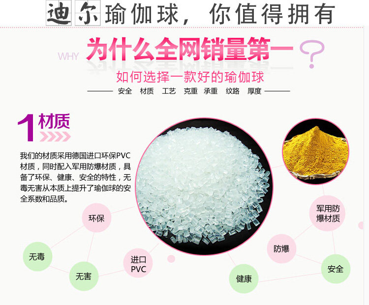 Мяч для фитнеса Подлинные утолщенный взрывозащищенный йога мяч профессиональный женский йога для похудения для похудения для похудения фитнес-мяч массаж мяч многоцветный Water Yoga Zen