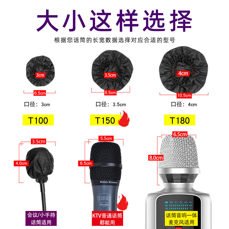 Oumir Microphone Covers - Non-Woven Disposable Hygiene Covers
