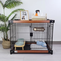 Large Elevated Dog Cage Fence, Small and Medium-Sized Dog Cage Fence, Indoor Natural Wood Style Dog House, Dog House, Dog House for Corgi Dogs Large Elevated Dog Cage Fence, Small and Medium-Sized Dog Cage Fence, Indoor Natural Wood Style Dog House, Dog House, Dog House for Corgi Dogs