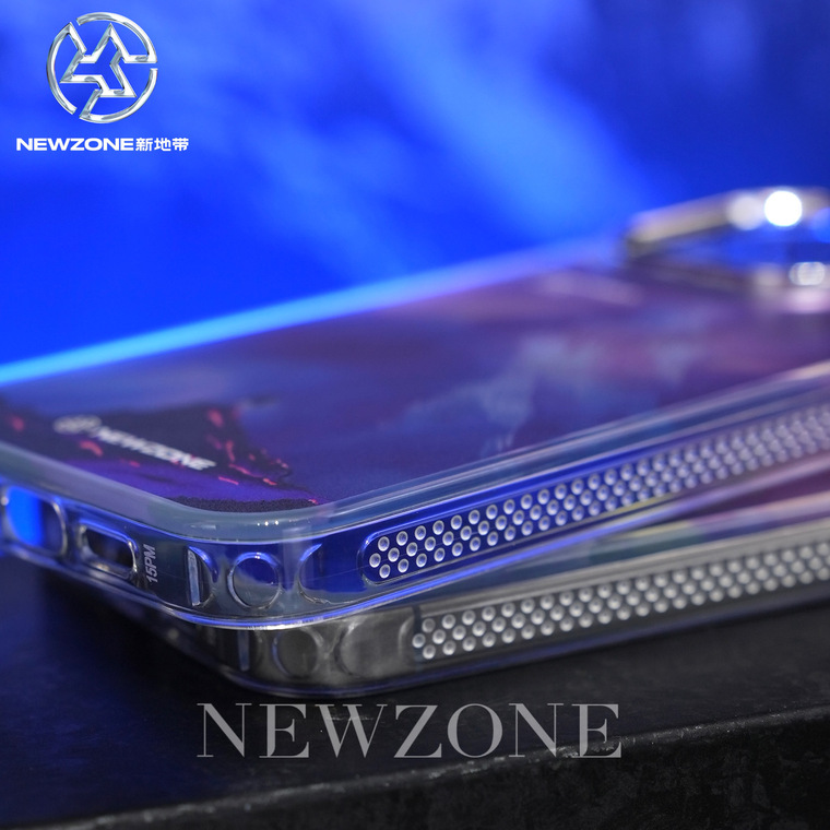 New Gradient Laser Shine Snow Mountain Illustration Annapurna II Luck 15, 14, 13, 12 iPhone Case