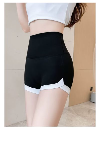 Shark shorts, women's three part thin summer yoga pants, tight fitting safety pants, high waist, abdominal compression, and hip lifting Shark shorts, women's three part thin summer yoga pants, tight fitting safety pants, high waist, abdominal compression, and hip lifting