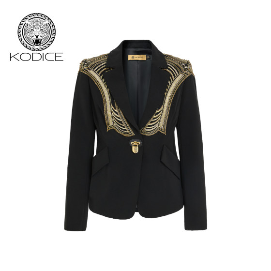 kodice autumn and winter new black nail diamond embroidered lapel slim blazer suit fashionable fashionable personalized women
kodice autumn and winter new black nail diamond embroidered lapel slim blazer suit fashionable fashionable personalized women