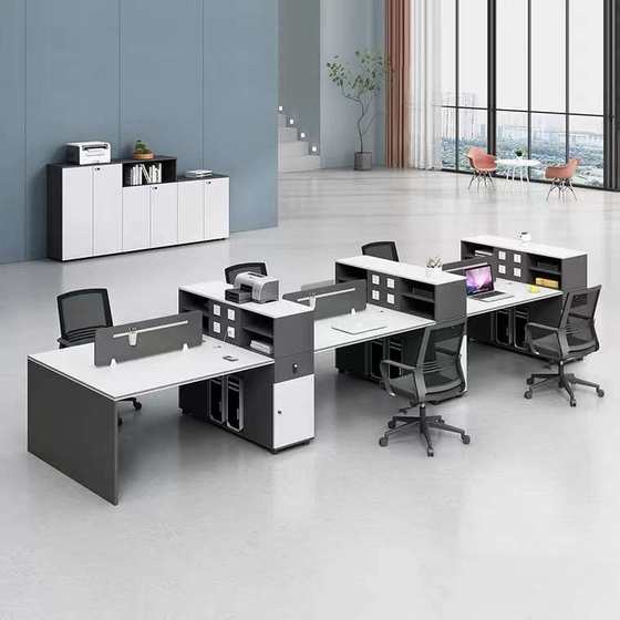 Different House Furniture Finance 46 Staff staff desk and chair combination double single table computer screen screen screen Different House Furniture Finance 46 Staff staff desk and chair combination double single table computer screen screen screen