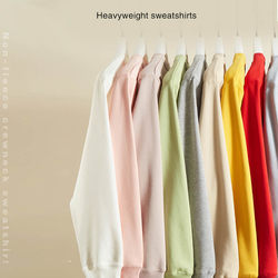 Ag600G Heavyweight Ultra-Soft Loose Non-Pilling Trendy Pullover Solid Color Crew Neck Base Layer Sweatshirt Ag600G Heavyweight Ultra-Soft Loose Non-Pilling Trendy Pullover Solid Color Crew Neck Base Layer Sweatshirt