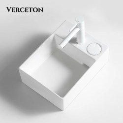 Balcony Countertop Washbasin Single Basin Side Rear Seat Above Counter Basin Washing Machine Ceramic Small Narrow Size Washbasin Balcony Countertop Washbasin Single Basin Side Rear Seat Above Counter Basin Washing Machine Ceramic Small Narrow Size Washbasin
