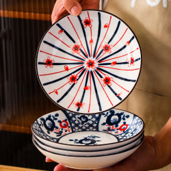 ins Wind Plate Dish Set for Home Use 2023 New Model Bowl and Plate Tableware Set Japanese Style Ceramic Dinner Plate Deep Plate ins Wind Plate Dish Set for Home Use 2023 New Model Bowl and Plate Tableware Set Japanese Style Ceramic Dinner Plate Deep Plate