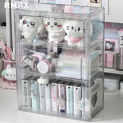 RMAX Transparent Display Stand Millet Badge Desktop Storage Box Small Card Acrylic Box Peripheral Organizing Cabinet RMAX Transparent Display Stand Millet Badge Desktop Storage Box Small Card Acrylic Box Peripheral Organizing Cabinet