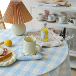 Classic plaid milk and salt tablecloth cover Classic plaid milk and salt tablecloth cover