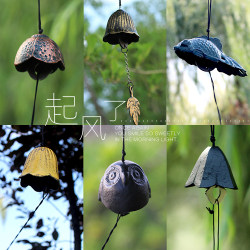 Yiduoyu Japanese-Style Gift Nambu-Style Cast Iron Prayer Bell with Clear Metallic Wind Chime Hanging Ornament Vintage Pendant Yiduoyu Japanese-Style Gift Nambu-Style Cast Iron Prayer Bell with Clear Metallic Wind Chime Hanging Ornament Vintage Pendant