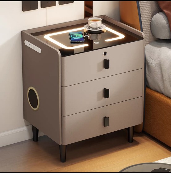 Solid wood smart bedside table modern simple light luxury multi-function plug-in wireless charging audio fingerprint lock bedside cabinet
Solid wood smart bedside table modern simple light luxury multi-function plug-in wireless charging audio fingerprint lock bedside cabinet