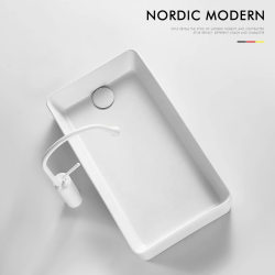 Washbasin Balcony Ceramic Laundry Basin Countertop Basin Laundry Sink Side Drain Left and Right Side Drainage Washbasin Single Basin Washbasin Balcony Ceramic Laundry Basin Countertop Basin Laundry Sink Side Drain Left and Right Side Drainage Washbasin Single Basin