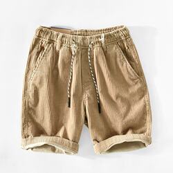 American retro shorts corduroy pants breathable five-point pants American retro shorts corduroy pants breathable five-point pants