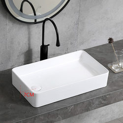Side-Mounted Sink with Ceramic Square Basin for Washing Machine, Left and Right Washbasins for Home Balcony, Hand Washing and Face Washing Basin with Tilted Spout Side-Mounted Sink with Ceramic Square Basin for Washing Machine, Left and Right Washbasins for Home Balcony, Hand Washing and Face Washing Basin with Tilted Spout