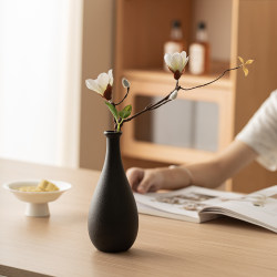 New Chinese Style Black Ceramic Vase Ornaments Fancy Living Room Flower Arrange Dining Table TV Cabinet Homestay Flowers Water New Chinese Style Black Ceramic Vase Ornaments Fancy Living Room Flower Arrange Dining Table TV Cabinet Homestay Flowers Water