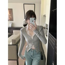 Plus size fat mm pure desire sexy hottie style lace vest female spring new slim stretch shirt slimming top Plus size fat mm pure desire sexy hottie style lace vest female spring new slim stretch shirt slimming top
