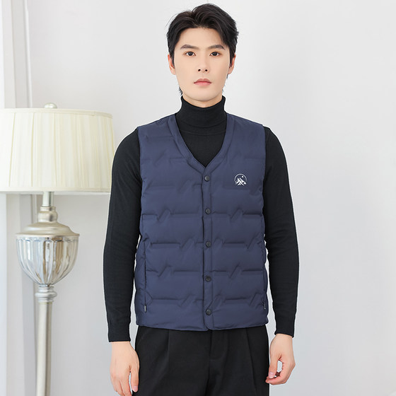 New winter down vest men's large size warming vests in the vest in the elderly wearing light horse clip down jackets in the elderly New winter down vest men's large size warming vests in the vest in the elderly wearing light horse clip down jackets in the elderly
