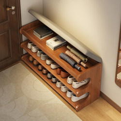 Shoe Rack for Home Entrance, Multi-Layer Dust-Proof Shoe Cabinet Storage Rack, Simple Modern Entry Solid Wood Storage Shoe Changing Stool Shoe Rack for Home Entrance, Multi-Layer Dust-Proof Shoe Cabinet Storage Rack, Simple Modern Entry Solid Wood Storage Shoe Changing Stool