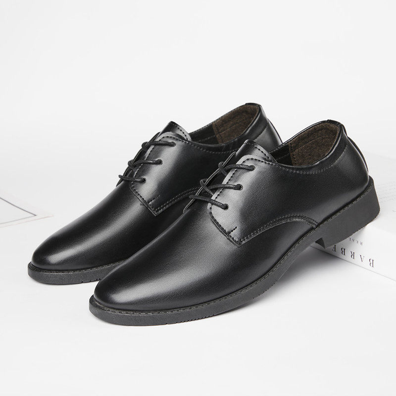 Kasut Derby Kulit Hitam Lelaki Kasut Perniagaan Formal Perkahwinan