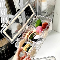 Transparent Flip-Top Storage Box Desktop Cosmetics Brush Lipstick Dust-Proof Box Air Cushion Beauty Egg Storage Box Transparent Flip-Top Storage Box Desktop Cosmetics Brush Lipstick Dust-Proof Box Air Cushion Beauty Egg Storage Box