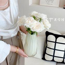 Classy Cream Style Middle Ancient Glass Vase Flower Ornaments Dining Table Living Room Water Raising Rose Flowers Fancy Popular Classy Cream Style Middle Ancient Glass Vase Flower Ornaments Dining Table Living Room Water Raising Rose Flowers Fancy Popular