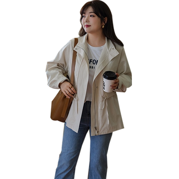 Blue Ruoshui tool jacket slimming short casual windbreaker Blue Ruoshui tool jacket slimming short casual windbreaker