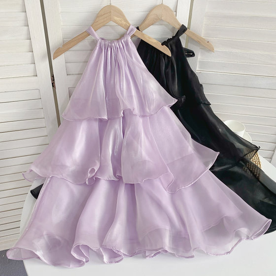 French hanging neck lace pearl European roots, sleeveless ruffled side cake A -line doll fairy dress
French hanging neck lace pearl European roots, sleeveless ruffled side cake A -line doll fairy dress