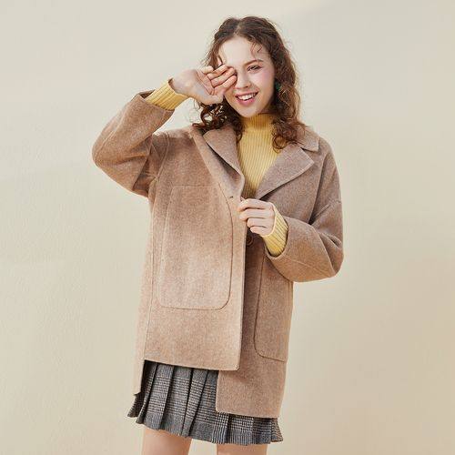 The genuine medium-length 50% wool wool coat double-sided wool coat for women spring, autumn and winter 20014778 The genuine medium-length 50% wool wool coat double-sided wool coat for women spring, autumn and winter 20014778