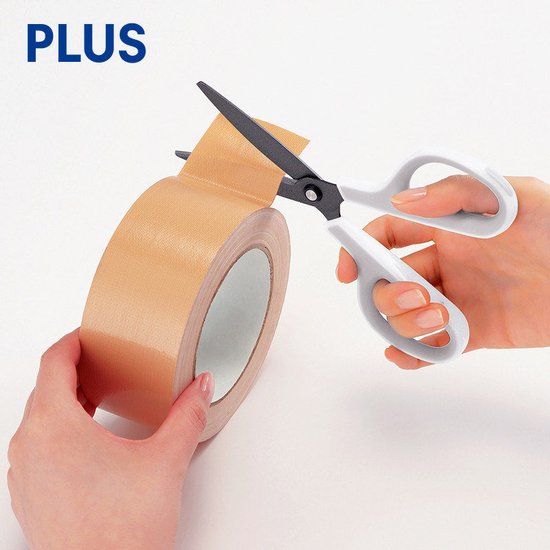 JAPAN PLUS SC-175SF 접착 방지 3D 불소 코팅 노동 절약 곡선 가위 학생 사무실 홈 가위-