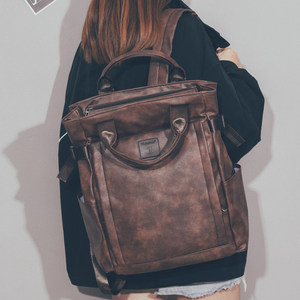 Backpack for women 2025 new fashion Korean version simple retro large capacity soft leather schoolbag versatile travel backpack for men 
Backpack for women 2025 new fashion Korean version simple retro large capacity soft leather schoolbag versatile travel backpack for men