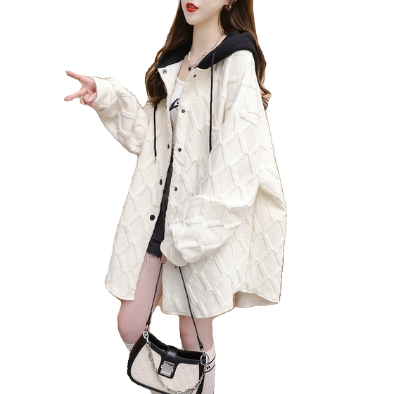 Large size women's design hooded cardigan jacket for women in autumn and winter new Korean loose mid-length diamond top
Large size women's design hooded cardigan jacket for women in autumn and winter new Korean loose mid-length diamond top