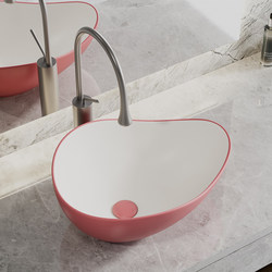 Cream-Colored Countertop Basin for Home Balcony, Deepened Wash Basin, Single Basin, Creative Art Basin, Ceramic Bathroom Washbasin Cream-Colored Countertop Basin for Home Balcony, Deepened Wash Basin, Single Basin, Creative Art Basin, Ceramic Bathroom Washbasin