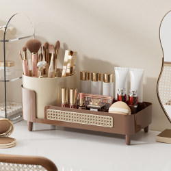 Cosmetic Storage Box, Desktop High-End Style, ins Style Dressing Table, Eyeshadow, Makeup Brush Holder, Lipstick Organizer, Rotating Cosmetic Storage Box, Desktop High-End Style, ins Style Dressing Table, Eyeshadow, Makeup Brush Holder, Lipstick Organizer, Rotating