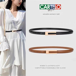 Cardile Belt for Women, Decorative Accessory for Dresses, Smooth Buckle Design, Niche High-End Feel, Thin Waist Belt Cardile Belt for Women, Decorative Accessory for Dresses, Smooth Buckle Design, Niche High-End Feel, Thin Waist Belt