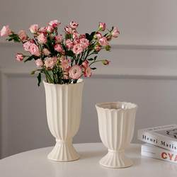 French Classical Style, High-End Feel, Large-Diameter Nordic Tall Ceramic Vase, Hydroponic Flowers and Green Plants, Living Room Decoration French Classical Style, High-End Feel, Large-Diameter Nordic Tall Ceramic Vase, Hydroponic Flowers and Green Plants, Living Room Decoration