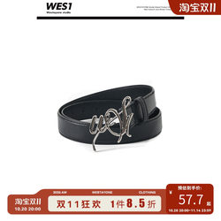 Westayone Original Design Versatile Genuine Leather Belt Logo Metal Belt Women's Fashion Buckle Belt Westayone Original Design Versatile Genuine Leather Belt Logo Metal Belt Women's Fashion Buckle Belt