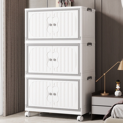 Installation-Free Storage Cabinet, Household Storage Cabinet, Multi-Layer Plastic Simple Clothes Storage Cabinet, Bedroom Floor-Standing Organizer Installation-Free Storage Cabinet, Household Storage Cabinet, Multi-Layer Plastic Simple Clothes Storage Cabinet, Bedroom Floor-Standing Organizer