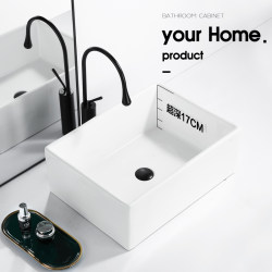 Countertop Washbasin, Deep Ceramic Laundry Basin, Balcony Washbasin, Bathroom Single Basin, Large Size, Splash-Proof, High Countertop Washbasin, Deep Ceramic Laundry Basin, Balcony Washbasin, Bathroom Single Basin, Large Size, Splash-Proof, High