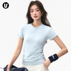 Sports Short-Sleeved Women's Quick-Drying Slim-Fit T-Shirt Badminton Yoga Wear Running Pilates Fitness Suit Shorts Top Sports Short-Sleeved Women's Quick-Drying Slim-Fit T-Shirt Badminton Yoga Wear Running Pilates Fitness Suit Shorts Top