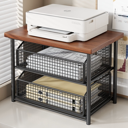 Printer Storage Rack Office Desktop Small Double Layer Copier Shelf Desktop Storage Rack with Drawer Printer Storage Rack Office Desktop Small Double Layer Copier Shelf Desktop Storage Rack with Drawer