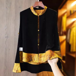 Loose gold velvet new Chinese style vest Loose gold velvet new Chinese style vest
