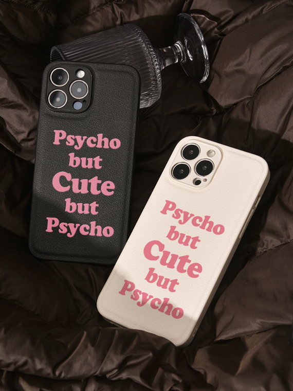 Psycho But Cute But Psycho Girls Funny Statement 15, 14, 13, 12 iPhone Case