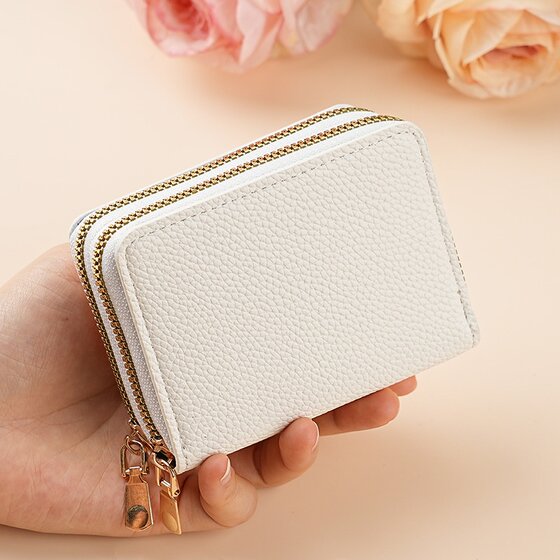 Fashionable classic lychee pattern coin wallet short organ bag double zipper storage multiple card card bag clutch money
Fashionable classic lychee pattern coin wallet short organ bag double zipper storage multiple card card bag clutch money
