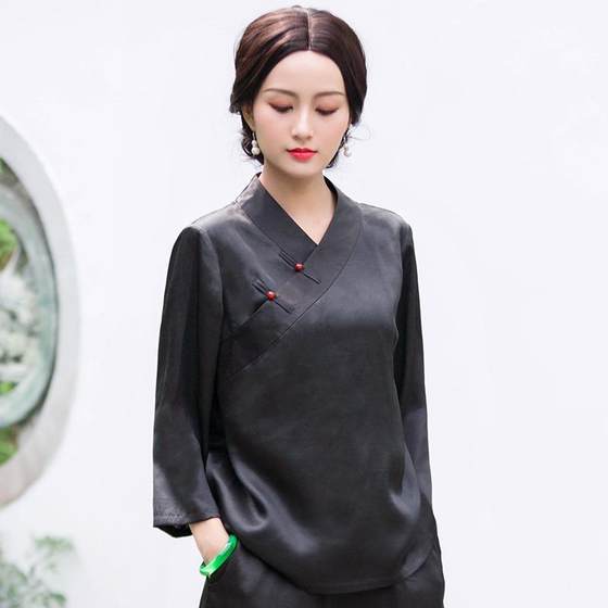 Chinese style simulation silk imitation fragrant cloud yarn shirt short improvement Chinese imitation mulberry silk plate buckle Tang clothing retro
Chinese style simulation silk imitation fragrant cloud yarn shirt short improvement Chinese imitation mulberry silk plate buckle Tang clothing retro
