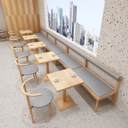 Minimalist milk tea shop table and chair combination book bar cafe table snack bar fast food restaurant dessert shop table card holder sofa Minimalist milk tea shop table and chair combination book bar cafe table snack bar fast food restaurant dessert shop table card holder sofa